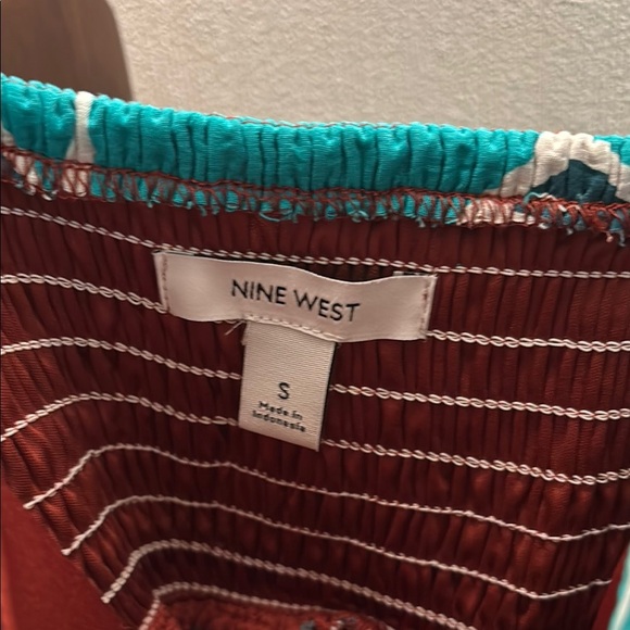 Nine West Babydoll Abstract Maxi Dress - Picture 3 of 5